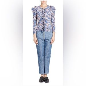 Isabel Marant Namiris Chambray zip front pants